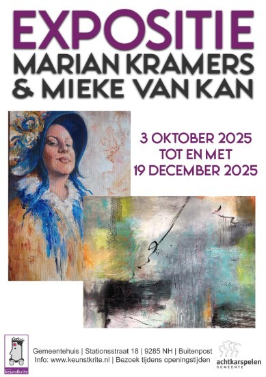 poster expositie Marian Kramers & Mieke van Kan